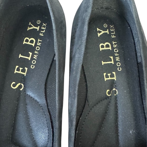 Selby Comfort Flex Women's BNavy/Gray Suede Perforated Ballet Flats Size 7.5 M - Picture 2 of 12